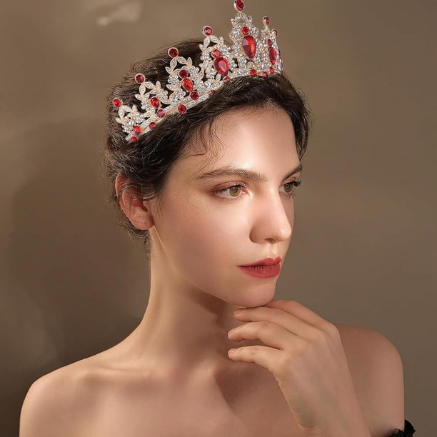 Red Crowns for Women,Red Tiaras for Women,Gold Crown Royal  display picture 1