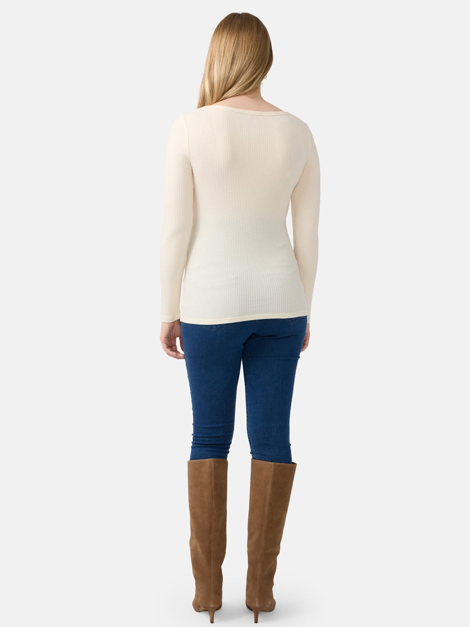 Ingrid & Isabel For Every Belly Women's Maternity Henley Shirt, Sizes S-XXL
