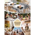 thumbnail image 6 of Black White Plaid Rooster Tablecloth Rectangle Table Cloth 60x84, Waterproof Tablecloth Outdoor Table Cloth, Vintage Farmhouse Checkered Washable Table Cover for Kitchen Dinning Party, 6 of 8