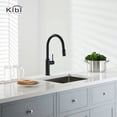 thumbnail image 2 of KIBI High Arc Pull Out Single Level Lead Free Brass Kitchen Faucet with Sprayer & Soap Dispenser, 2 of 10