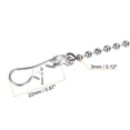 thumbnail image 4 of Unique Bargains 26cm Toilet Handle Lever Flush Replacement Toilet Flapper Ball Chain 4 Pack, 4 of 5