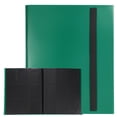 thumbnail image 1 of Uxcell 9 Pocket Trading Card Binder, PU Cover Card Collection Binder 360 Side Loading Card Binder Card Album Folder for TCG, Game Cards, Sports Cards(Green), 1 of 7