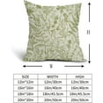 thumbnail image 5 of Lime Green Floral Pillow Covers 16x16 Set of 2 Botanical Print Vintage Spring Flower Plant Cream Decorative Throw Pillow Cases Outdoor Farmhouse Cushion Covers Decor for Sofa Couch Bed, 5 of 6