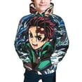 thumbnail image 3 of Demon Slayer Youth Active Sweatshirt Printing Casual Pullover Hoodies Winter Fall Clothes Outerwear Small, 3 of 7