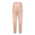 thumbnail image 5 of Womens Fluffy Teddy Plush Sweatpants Fuzzy Warm Wide Leg Lightweight Cinch Bottom Baggy Pajama Pants Sleepwear, 5 of 5
