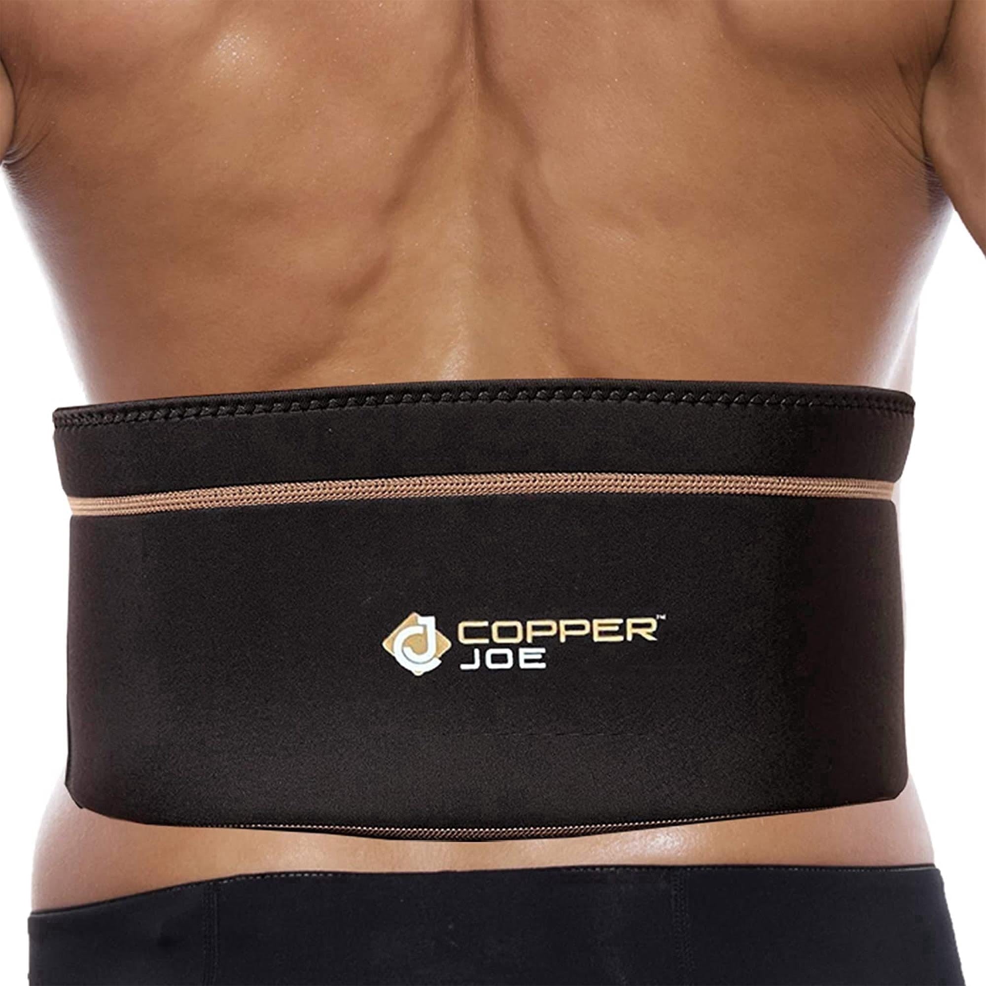 Copper Joe Back Brace for Women and Men — Adjustable Velcro Lumbar Support Belt, Lower Back Pain Relief, Sciatica, Herniated Disc and Back Support