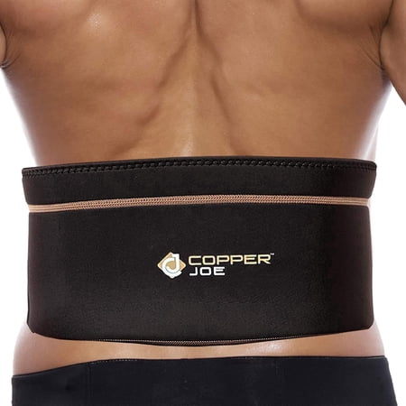 Copper Joe Back Brace for Women and Men — Adjustable Velcro Lumbar Support Belt, Lower Back Pain Relief, Sciatica, Herniated Disc and Back Support