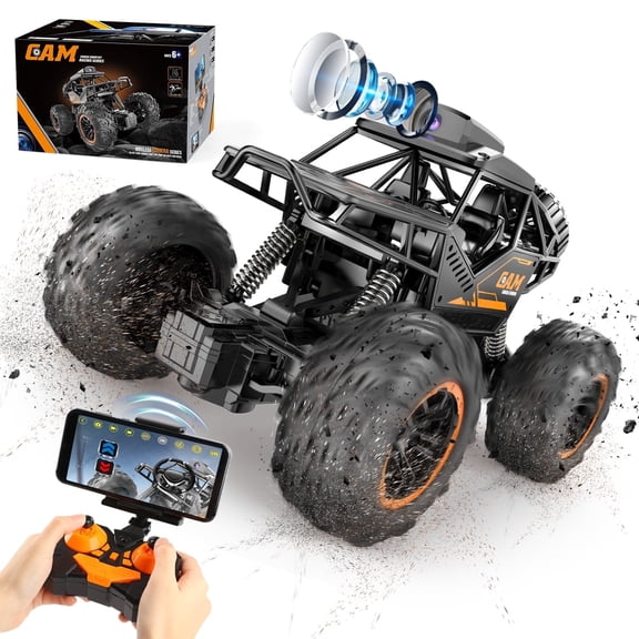 Freecat RC Car, Toys for Boy 8 to 11 Years, 1:18 Remote Control Monster Truck with 1080P HD Camera, 4WD 2.4Ghz Alloy RC Monster Truck Toys for Kids Boys Teens Adults Christmas Birthday Gifts.