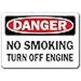 thumbnail image 2 of SignMission DS-No Smoking Turn Off Engine Signe de Danger de Sécurité 10 x 14 Po - No Smoking Turn Off Engine, 2 of 2