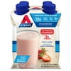 (3 Pack) Atkins Strawberry Protein-Rich Shake. With Protein. Keto-Friendly and Gluten Free. (4 Shakes)