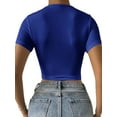 thumbnail image 2 of FASHIONWT Casual Women Cross Front Short Sleeve T-Shirt, 2 of 4