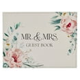 thumbnail image 1 of Mr. & Mrs. Floral Wedding Guest Book, 1 of 1