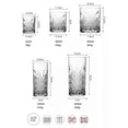 thumbnail image 2 of Transparent Embossed Glass Cups, 5 Sizes Stemless Glassware for Water, Milk, Juice, Wiskey and Cocktails, 2 of 7