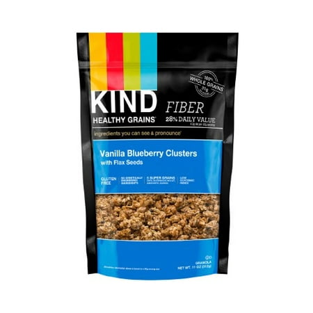 Flax Seed Gluten Free - KIND Granola Clusters, Vanilla Blueberry Clusters with Flax Seeds, 11 oz Pouch, Gluten Free, Healthy Grains Clusters