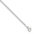 thumbnail image 1 of 925 Sterling Silver 2mm Rolo Link 9 Inch Plus 1 Chaîne Bracelet Cheville Cheville, 1 of 6
