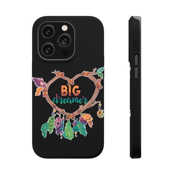 DistinctInk Tough Case for Apple iPhone 15 PRO (6.1" Screen), Compatible with MagSafe Charging - Big Dreamer