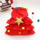 thumbnail image 4 of Disfraz navideño para perro, capa navideña con estrella y pompón, capa con gorro y diseño de árbol de Navidad, capa con capucha de Papá Noel para perros pequeños y gatos (rojo), 4 of 6