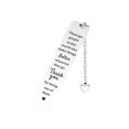 thumbnail image 1 of Feltree 2 Pcs Gadget Règle en Acier Inoxydable Marque-Page Texte Inspirant Papeterie en Métal, 1 of 8