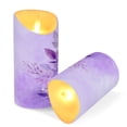 thumbnail image 3 of Iauyy Flameless Candles Battery Operated LED Pillar Candles with Remote and Timer, Light Purple Set of 2 （S), 3 of 8