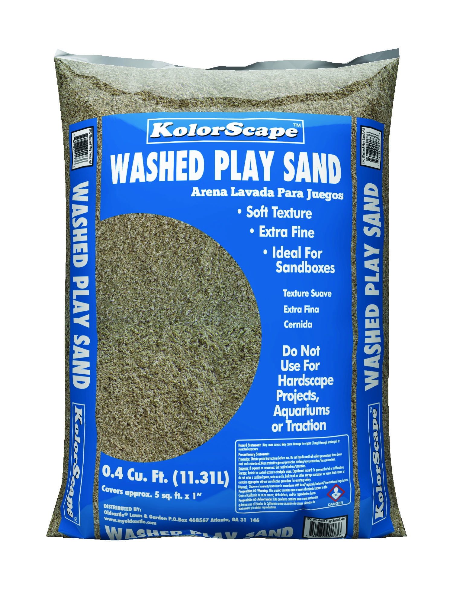 KolorScape Washed Play Sand, 0.4 Cu. Ft.