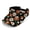 Black Background Florals, variant on Floral Pattern Empty Top Sun Visor Cap, Polyester Fabric Adjustable Sun Visor Hat Breathable Sports Visor Hat for Women