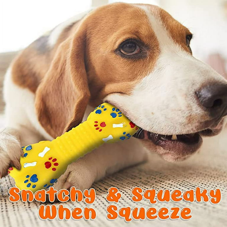 FMZG Squeaky Plush Dog Toy, Durable for Dog Bones Toys， Puppy Pet Chewing  and Interactive Play Training，Toy Bone is an idea for Small to Medium Sized  Pets，Puppy…