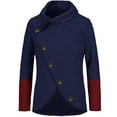 thumbnail image 3 of asdoklhq Womens Plus Size Tops Clearance,Women Casual TurtLeneck T-Shirt Patchwork Long Sleeve Tops Blouse Buttons Sweatshirt, 3 of 4