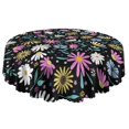 thumbnail image 5 of Round Tablecloth Wrinkle Free 60 Inch Floral Table Cover Daisy Pattern Kitchen Dining, 5 of 5