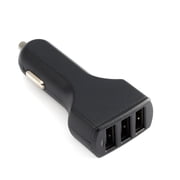 36W 4.8Amp 3-Port Fast USB Car Charger Power Adapter with Smart Detect Compact [Black] Compatible With iPhone XS Max XR SE 7 Plus 6S Plus 6 Plus 5S 5C 5, iPad 9.7 4 3 2 W4K