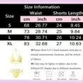 thumbnail image 3 of vigerkar Women's Two Piece Bikini Swimsuit Sexy Ribbed Triangle Top Bathing Suits String Cheeky Bikini Sets (Yellow, L), 3 of 9