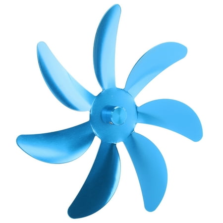 

Stove Fan Aluminum Alloy Blade 7 Blades Easy Installation Universal Fireplace Fan Blade Replacement for Fireplace Fan Blue