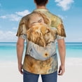 thumbnail image 4 of Balery Girl Hugging Dog Flowers Camisas hawaianas de manga corta para hombre, camisas playeras de corte holgado, camisas de vacaciones con botones,3X-Large, 4 of 7
