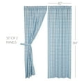 thumbnail image 6 of VHC Brands Annie Blue Buffalo Check Farmhouse Living Room Panel Curtain Set 84x40, 6 of 6