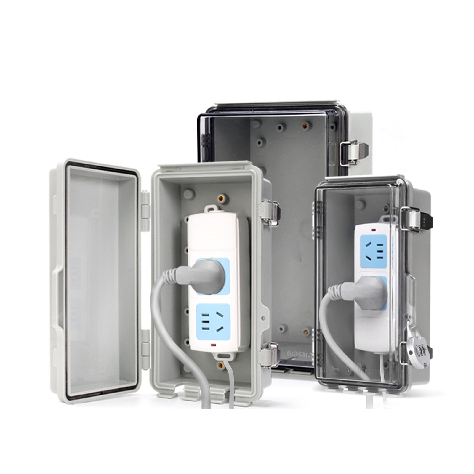 Plastic Electrical Junction Box Waterproof Connection Cable Enclosure for Indoor Outdoor Power Case Junction Box