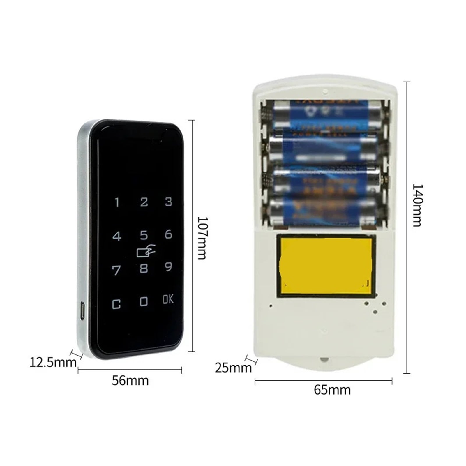 Touch Screen Digital Smart Electronic Password Door Lock Security Cabinet Lock Keypad Drawer Swipe