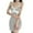 Gray, variant on Cozy Lace Cami Sleep Dress with Built-in Bra Pads - Backless Pajamas Set for Women, Pure Color Nightgown & Home Outfit Summer Pajamas