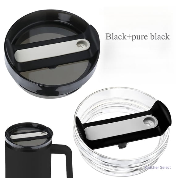 40 OZ Tumbler Lid Replacement 2 Pack, Clear Spill Proof Cup Cover Quencher