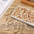 thumbnail image 5 of Set of 80 Decorative Wooden Mini Clothespins, 2.5 cm - Ornamented, 5 of 5