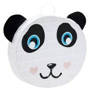 Small Panda Pinata, Kids Panda Birthday Party Supplies, 14.6 x 3.0 x 12.4 in