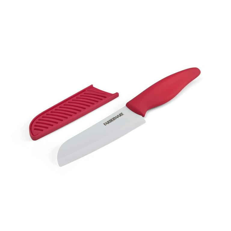 Farberware Professional 6-inch Ceramic Kitchen Chef Knife in Red