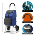 thumbnail image 3 of Foldable Shopping Trolley, Portable Grocery Cart with 29L Removable Bag, 3 of 6