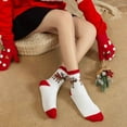 thumbnail image 6 of 6 Pairs Christmas Womens Fuzzy Socks Winter Warm Fluffy Soft Slipper Home Sleeping Cute Christmas Socks, 6 of 19