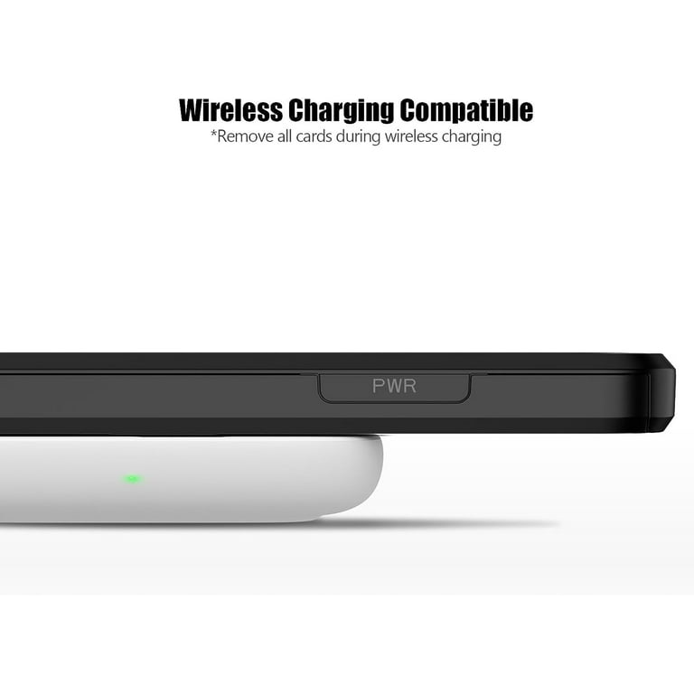 Feishell For IPhone 13 Case With ID Credit Card Holder, Dual Layer Shockproof Hidden Sliding Card Slot Wallet Anti-Scratch Hard Shell Back Cover Slim Phone Case For IPhone 13,Black