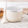 thumbnail image 3 of 3PCS Soup Bowl with Handles,Soup Mug with Handles, Wide Large Cereal Bowl for Oatmeal, Gumbo, Salad, Ceramic Soup Cup, Microwave & Oven Safe 5.5x3.7inch A Clearance!, 3 of 6