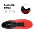 thumbnail image 3 of Botines de fútbol para hombre DREAM PAIRS talla 10.5 rojo/negro, 3 of 6