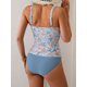 thumbnail image 2 of Traje de baño Tankini Eomenie para mujer, control de barriga, naranja, con estampado floral, 2 of 5
