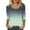 Summer Tops Green, variant on Womens Spring Clothes, 3/4 Sleeve Shirts for Women Summer Fashion Loose Fit Ombre Tie Dye Striped Printed Crewneck T-Shirts