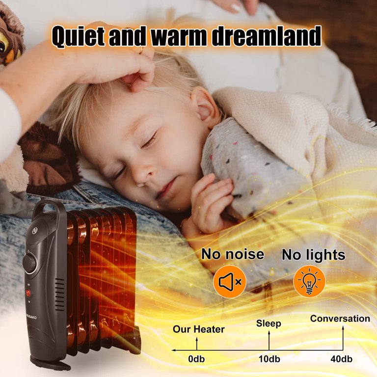 Oil Filled Radiator Heater, 700W Portable Electric Radiant Heater with  Thermostat, Super Quiet Oil Heaters, Overheat Protection, Portable Oil  Space Heater for Indoor Use, Home, Bedroom, Office - Walmart.com