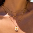 thumbnail image 4 of Titanium Steel Multi-Layer Maple Leaf Pendant Necklace For Women Geometric Clavicle Chain Jewelry 41-50cm, 4 of 4