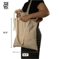 thumbnail image 2 of Top Cotton Pack of 12 – 100% Cotton Reusable Tote Bags – Bulk Grocery, Shopping, DIY, Beach & Gift Use (Brown Melange), 2 of 6